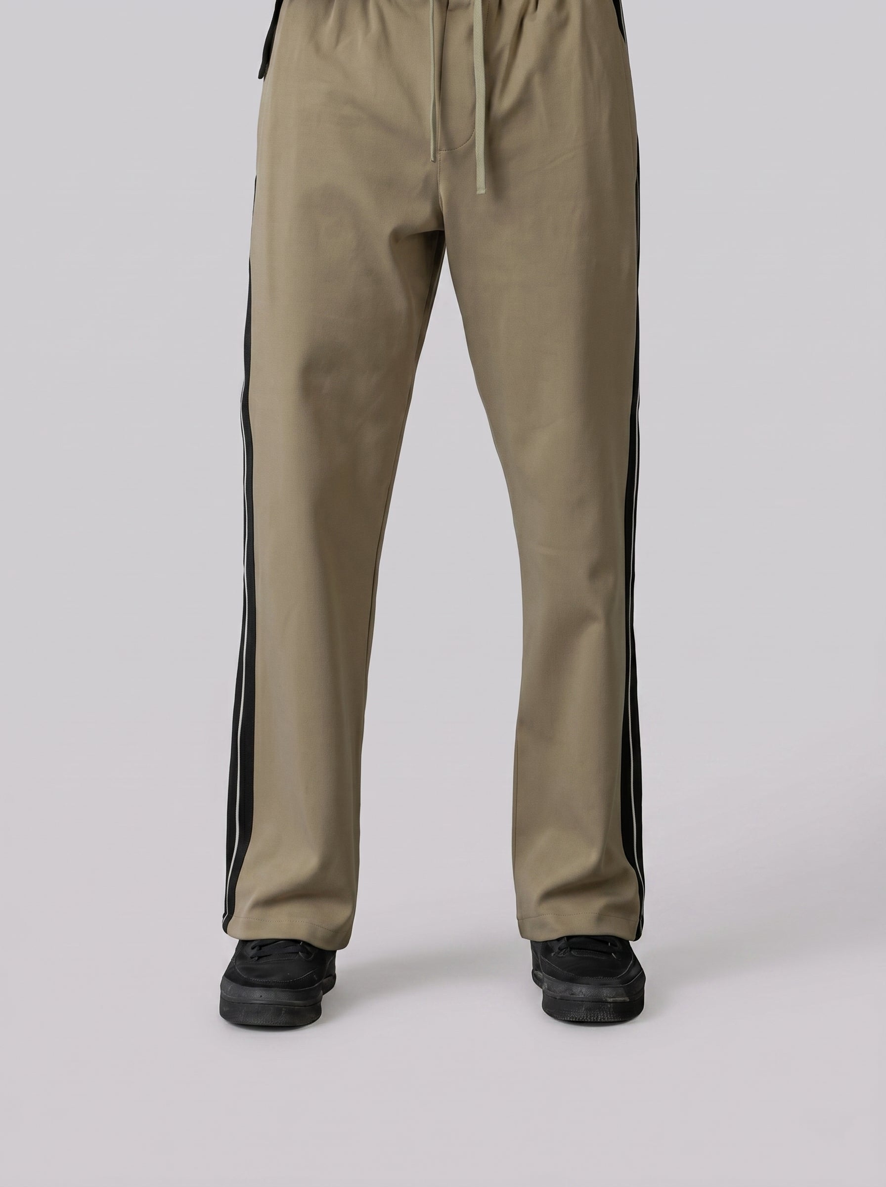 Oversized Stripe Sweatpants in Olive