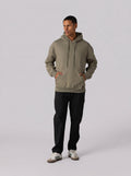 Rubber Logo Basic Hoodie in Olive
