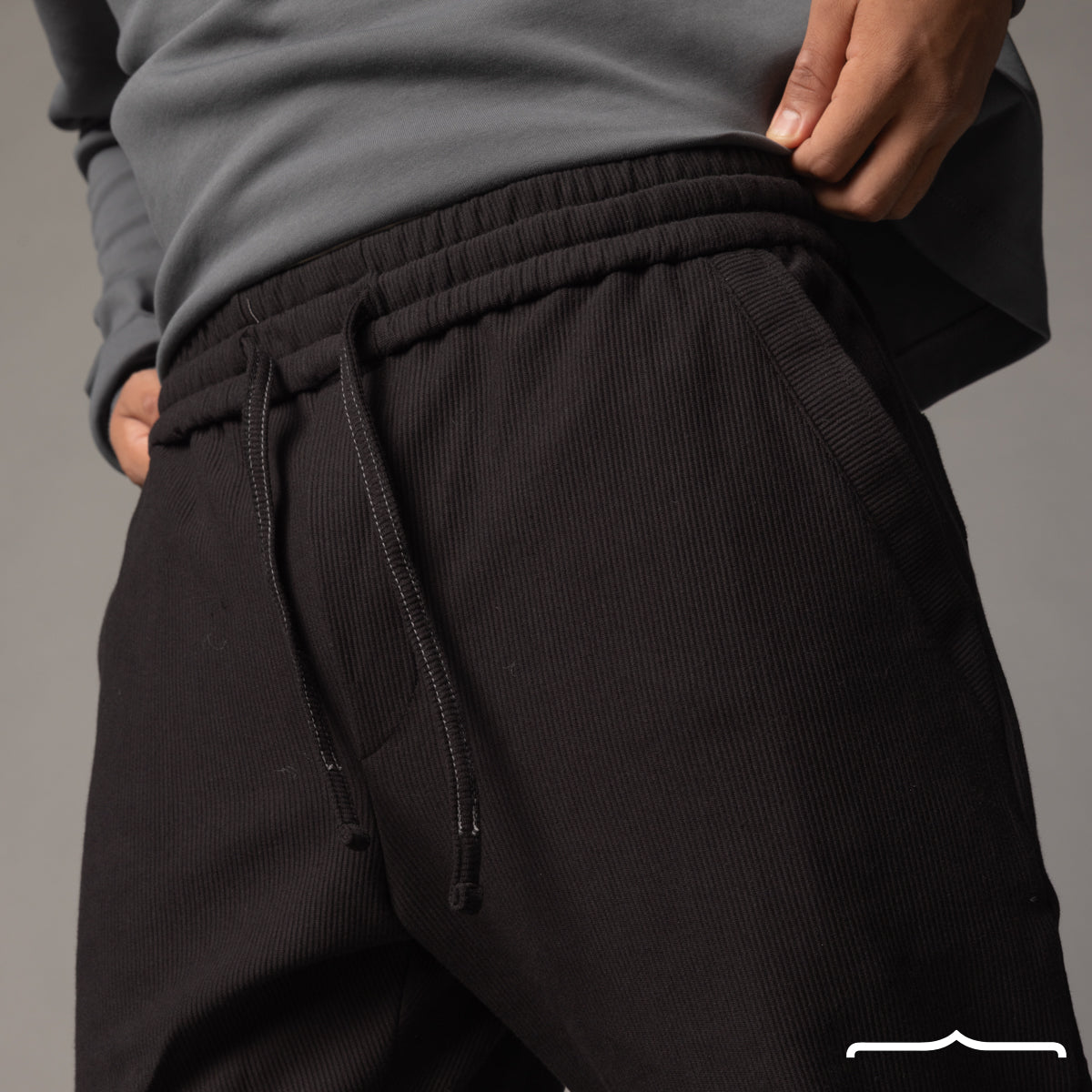 Textured Sweatpants in Black