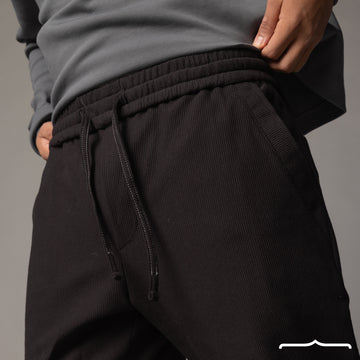 Textured Sweatpants in Black