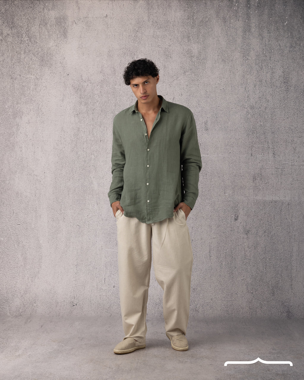 Linen Shirt Volume 2 in Olive