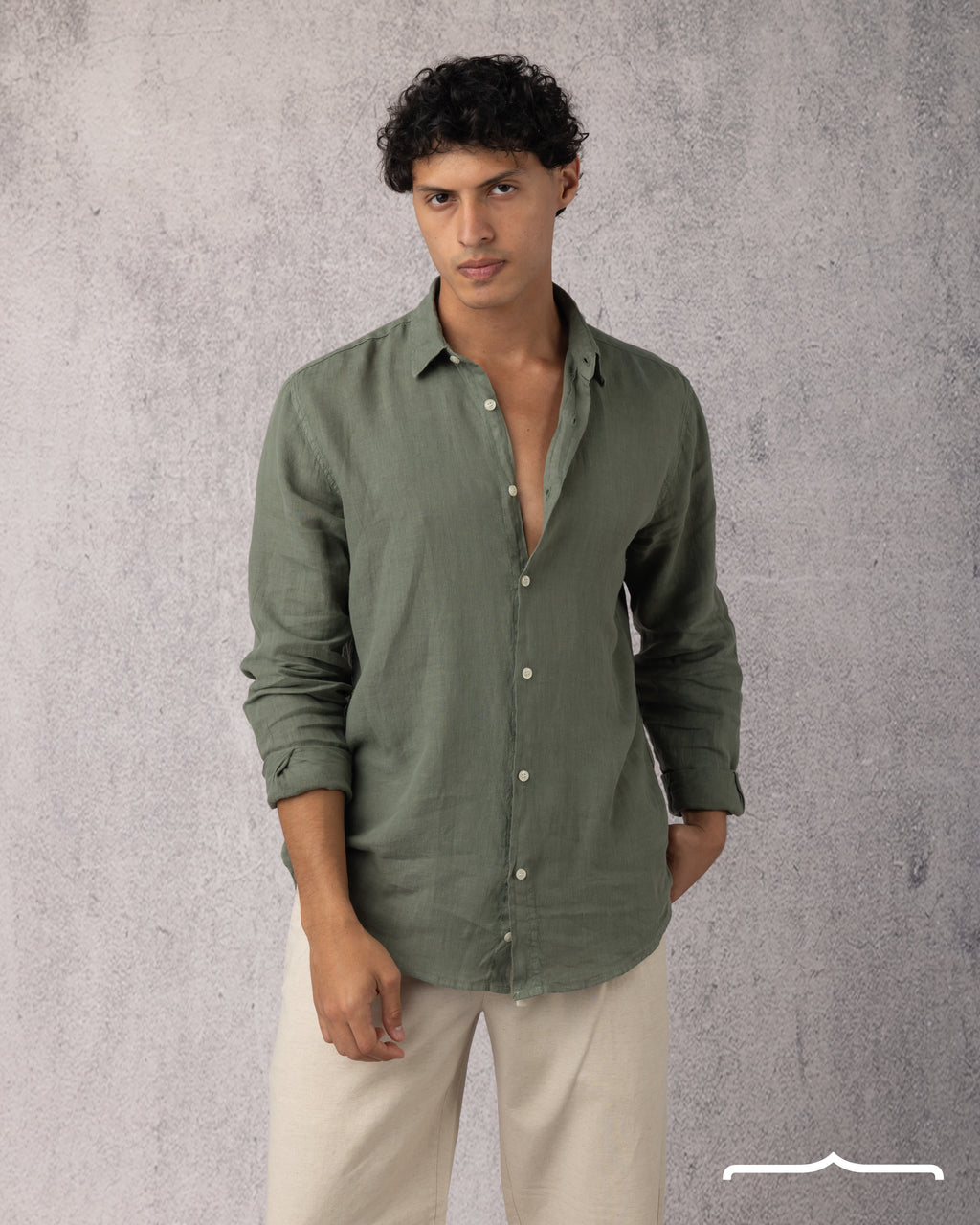 Linen Shirt Volume 2 in Olive
