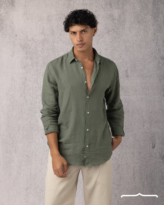 Linen Shirt Volume 2 in Olive