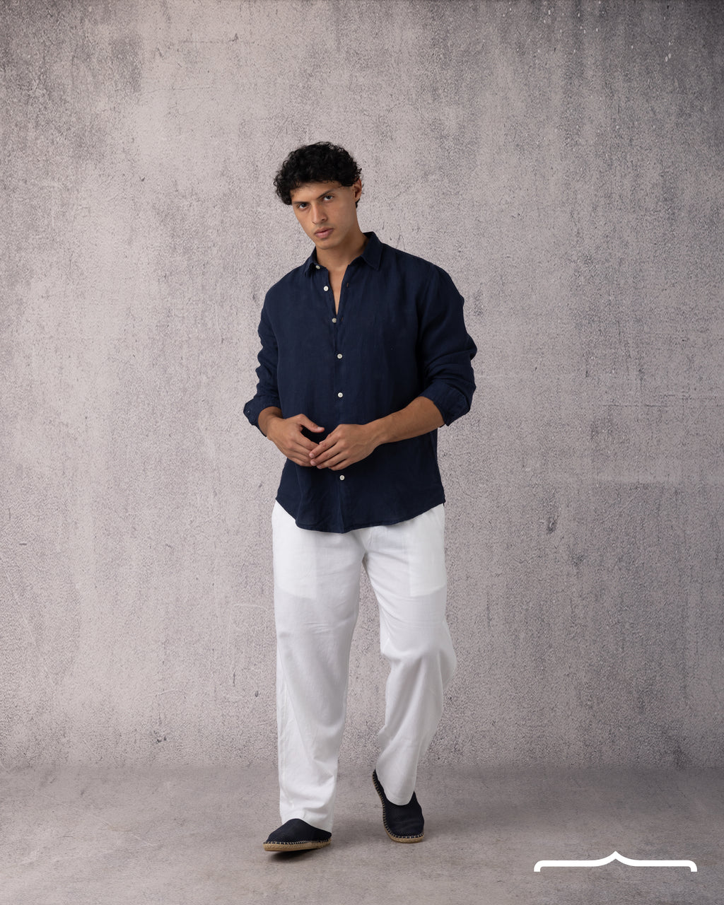 Linen Shirt Volume 2 in Navy Blue