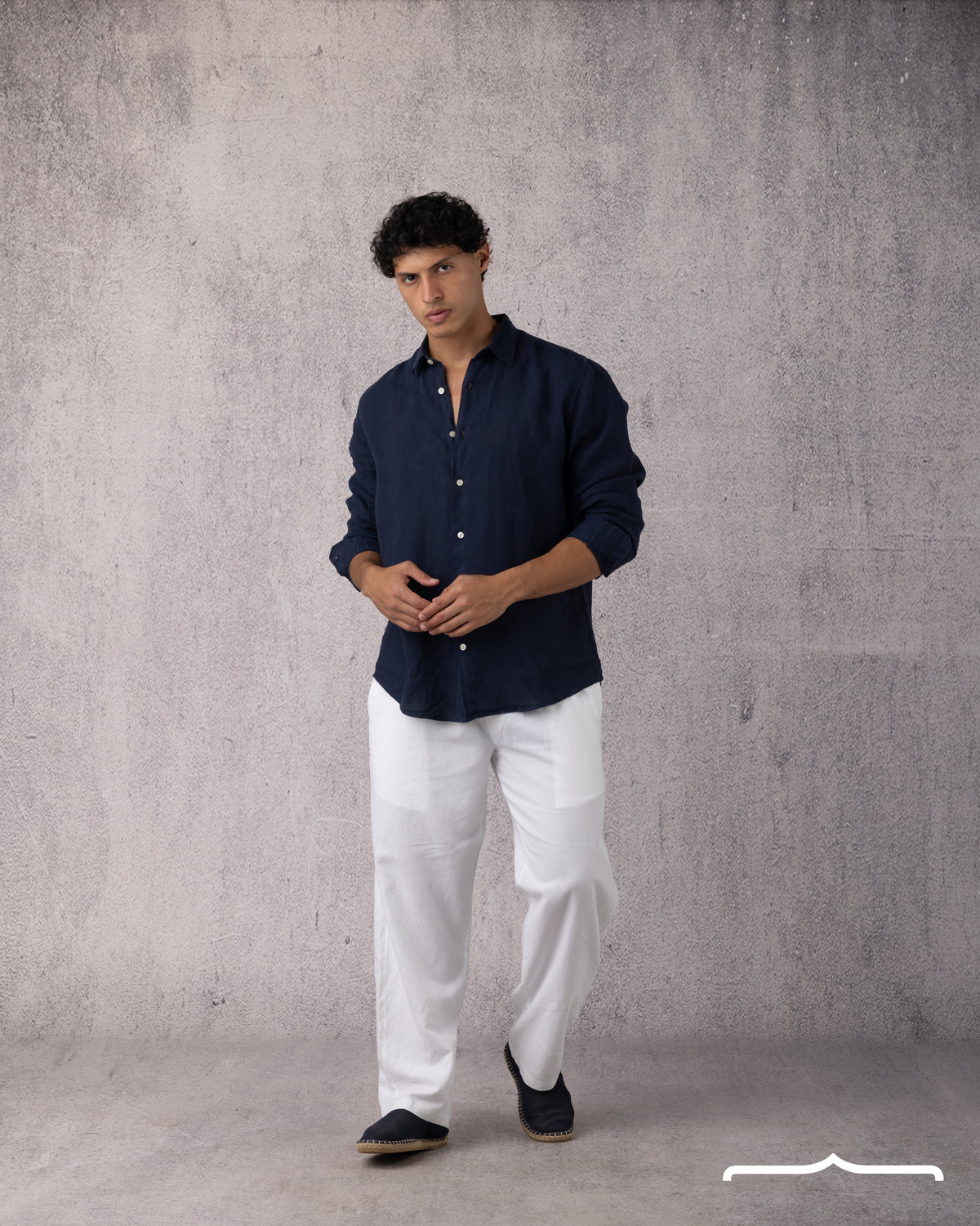 Linen Shirt Volume 2 in Navy Blue