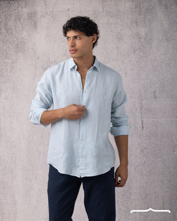 Linen Shirt Volume 2 in Babyblue