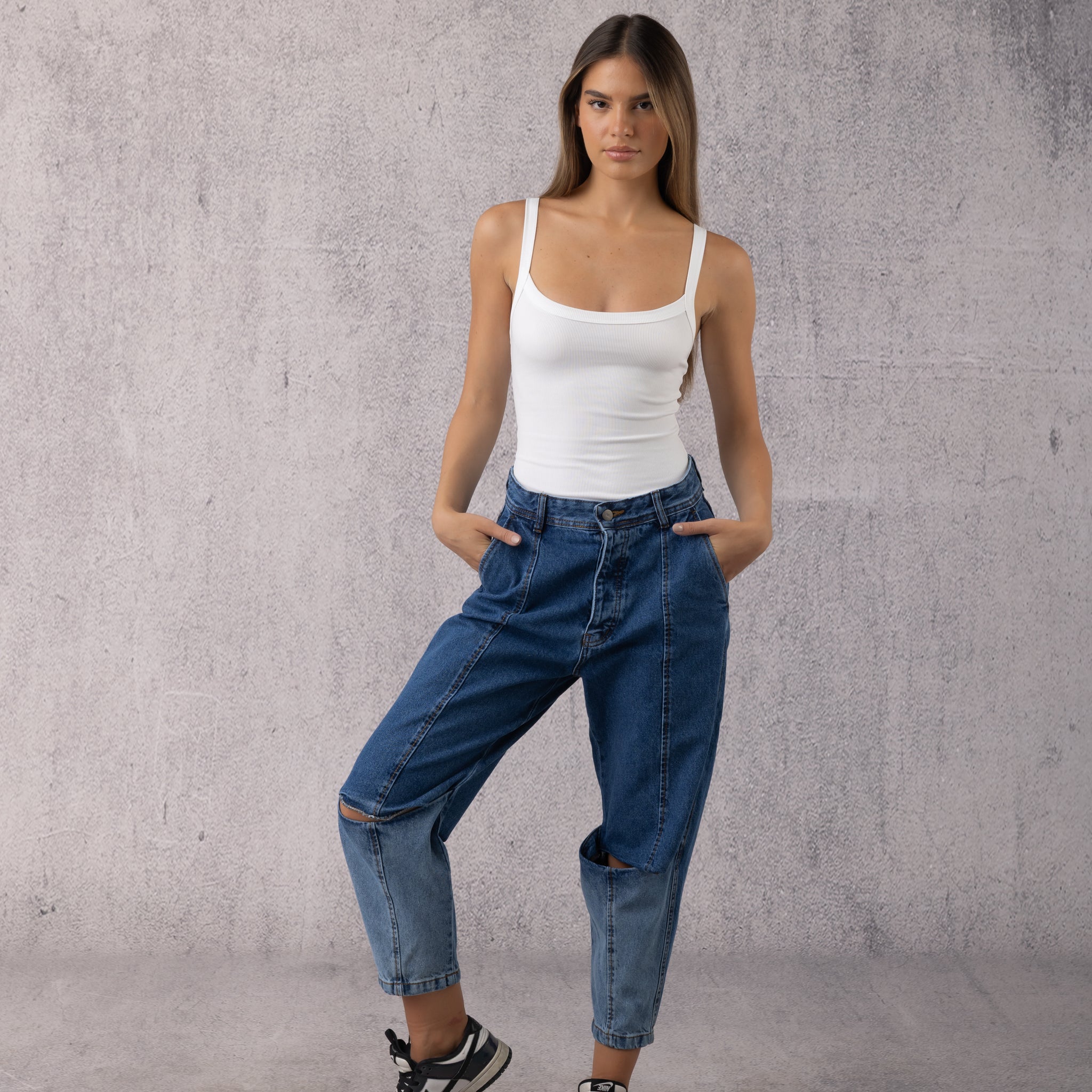 Cutout Denim in Blue