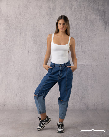 Cutout Denim in Blue