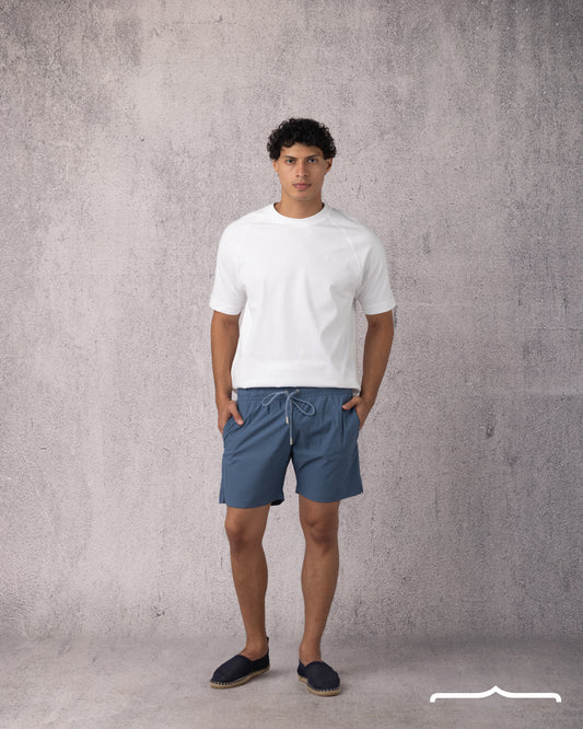 Solid Swim Short in Blue