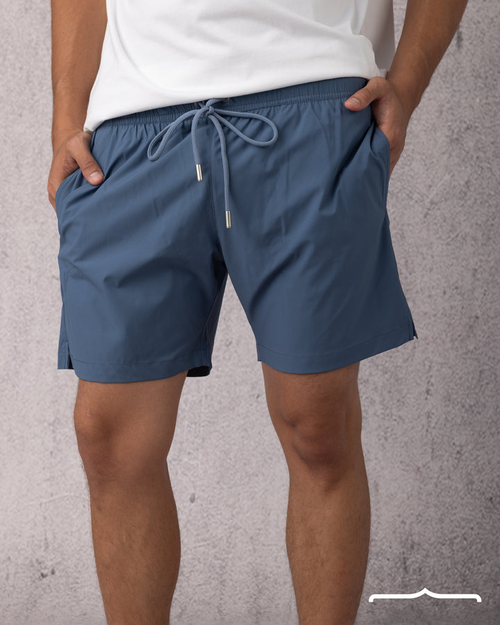 Solid Swim Short in Blue