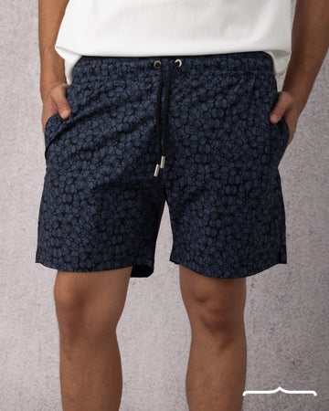 Duck Face printed Swim Short in black