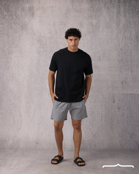 Solid Swim Short in Light Grey