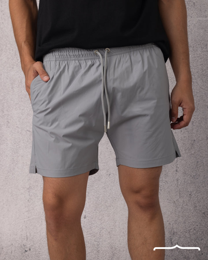 Solid Swim Short in Light Grey