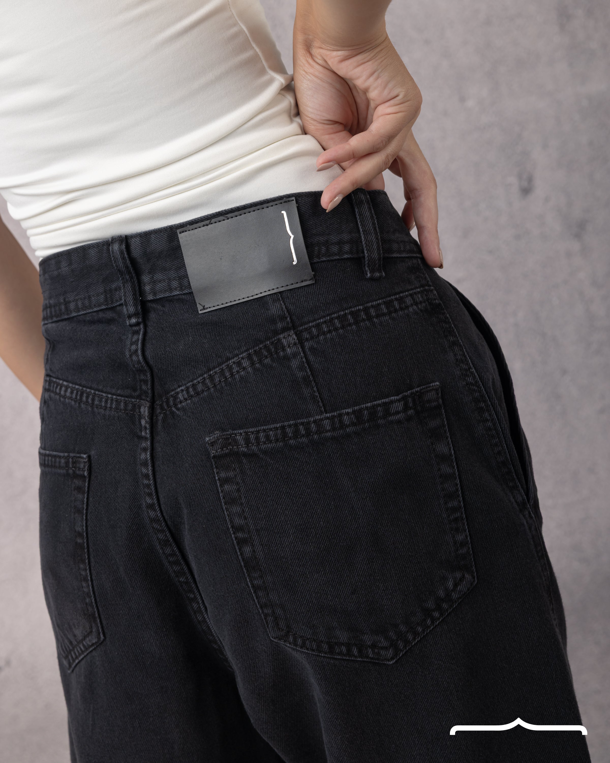 mom fit black jeans for women