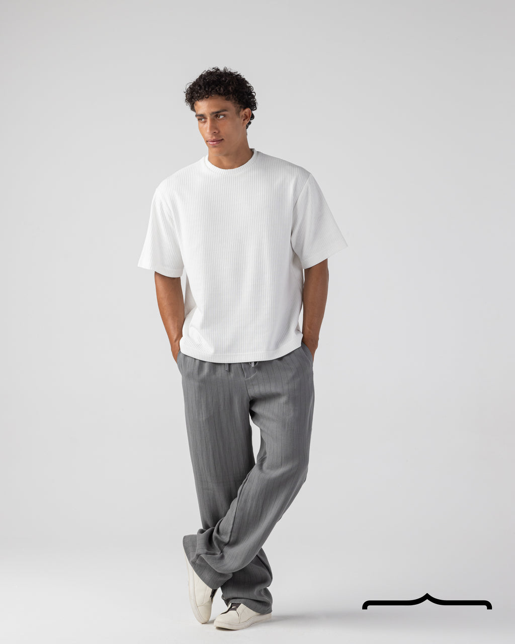 Textured Oversize Tee Volume 2 in White