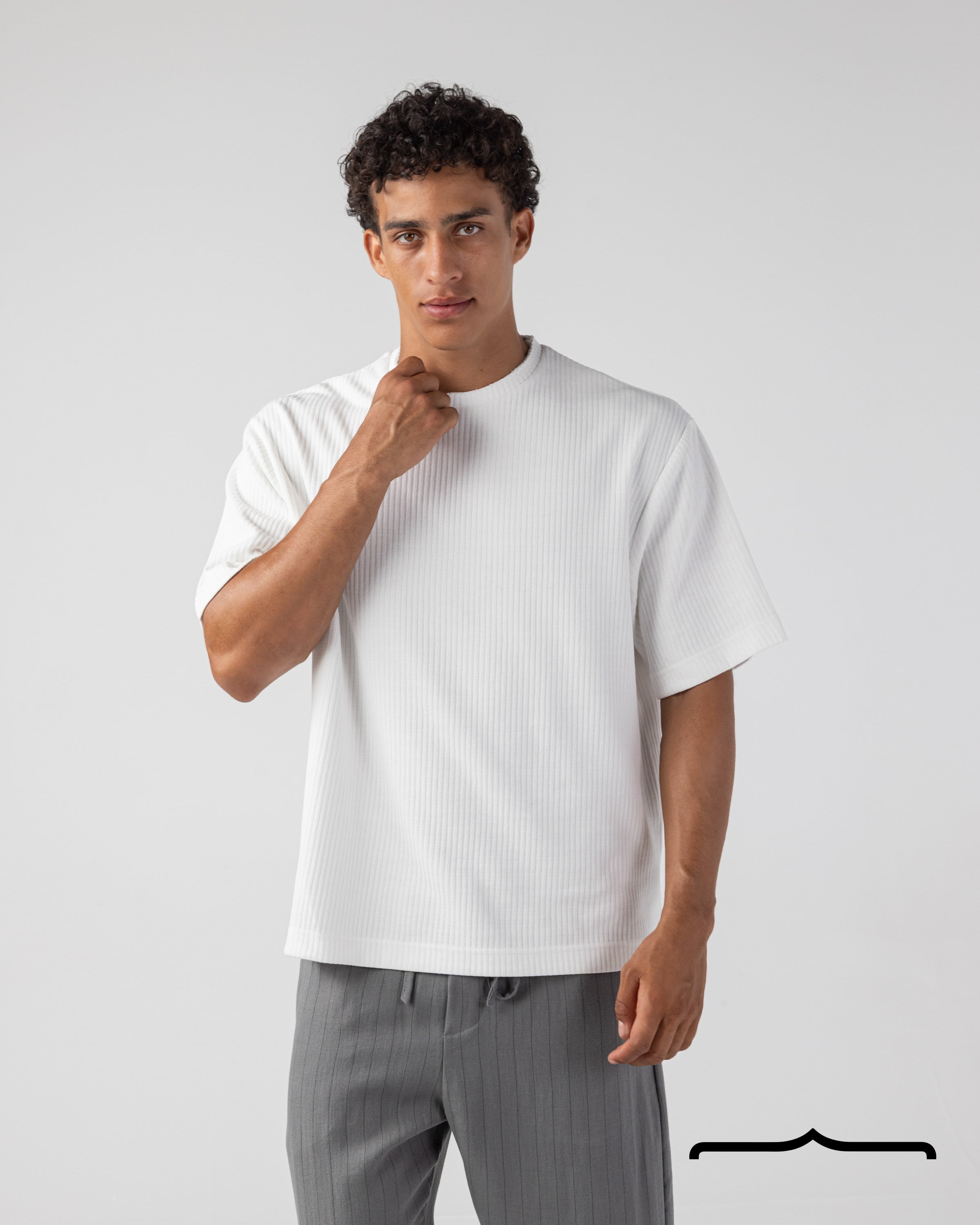 Textured Oversize Tee Volume 2 in White