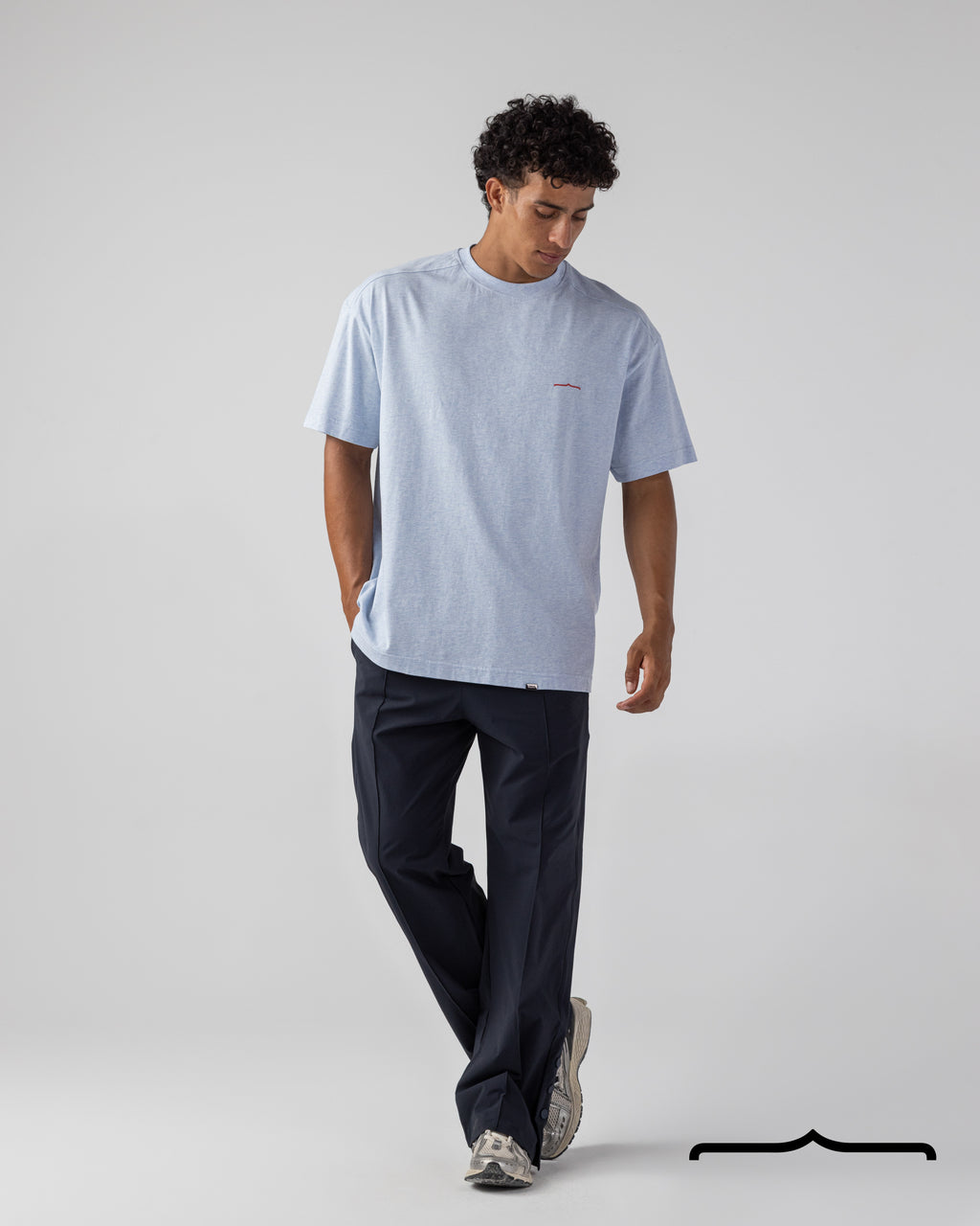Chenille T-shirt in Baby Blue