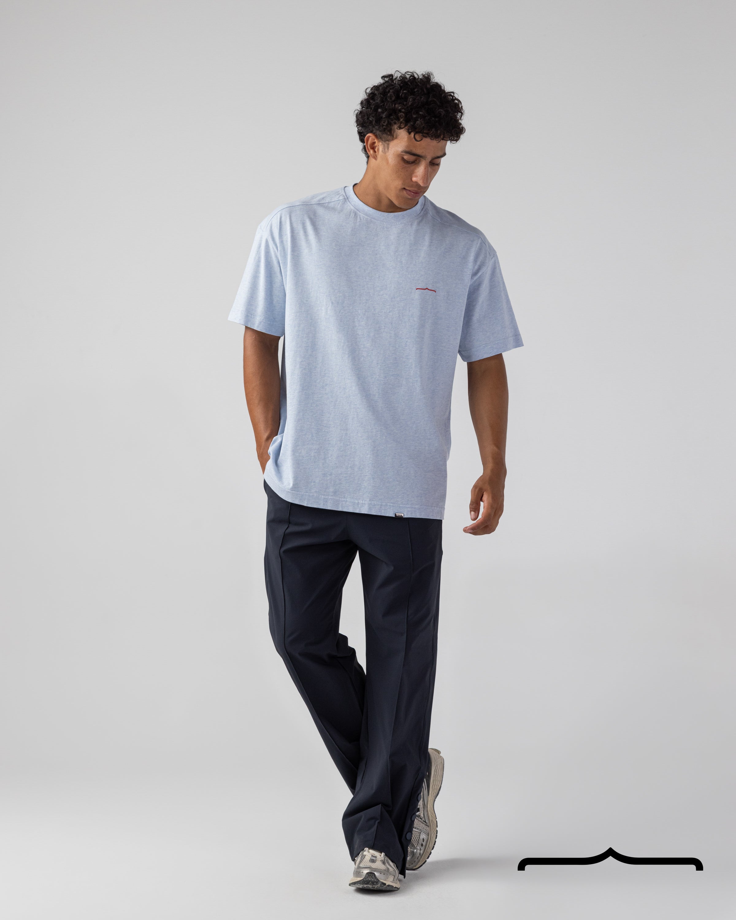 Chenille T-shirt in Baby Blue