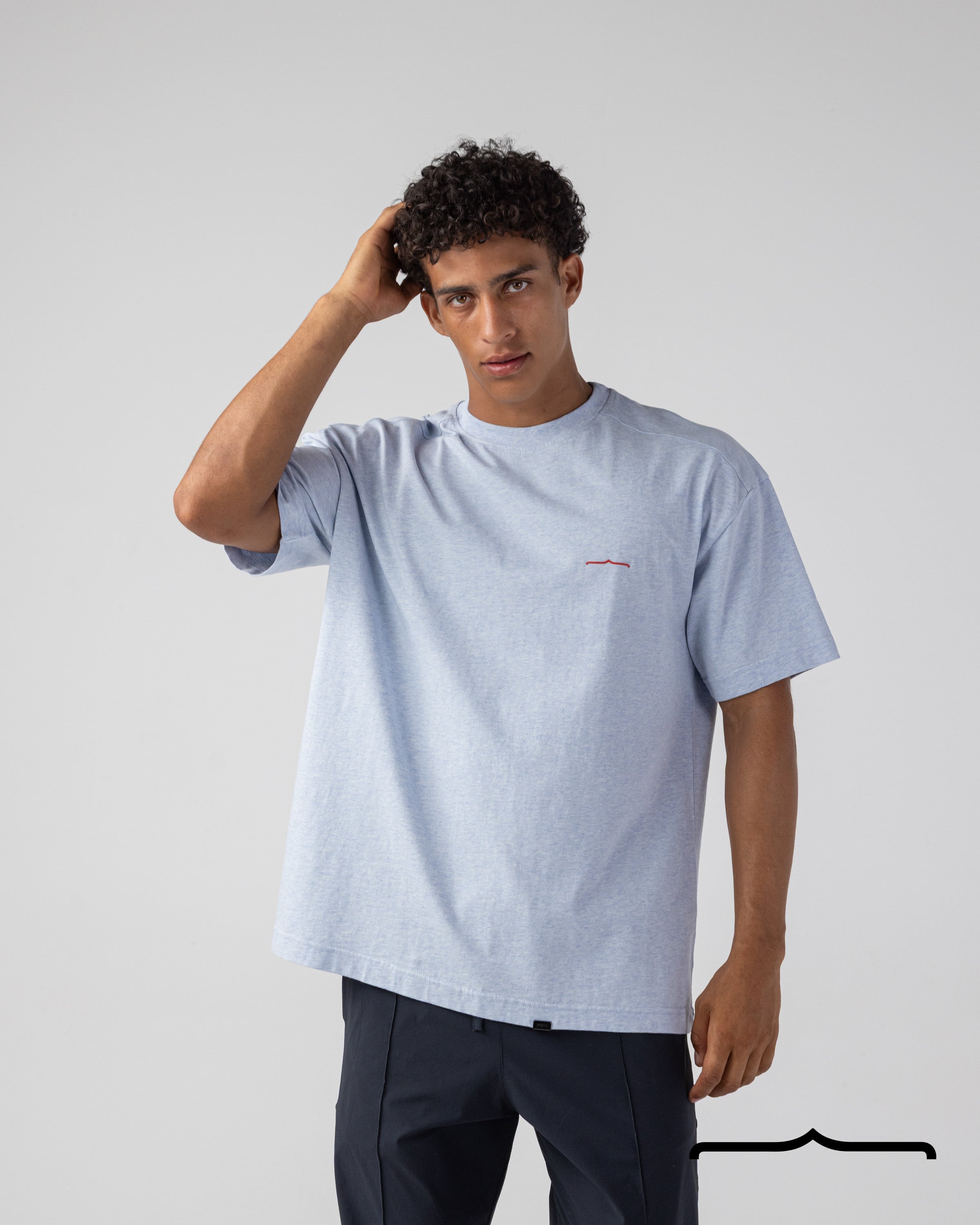 Chenille T-shirt in Baby Blue