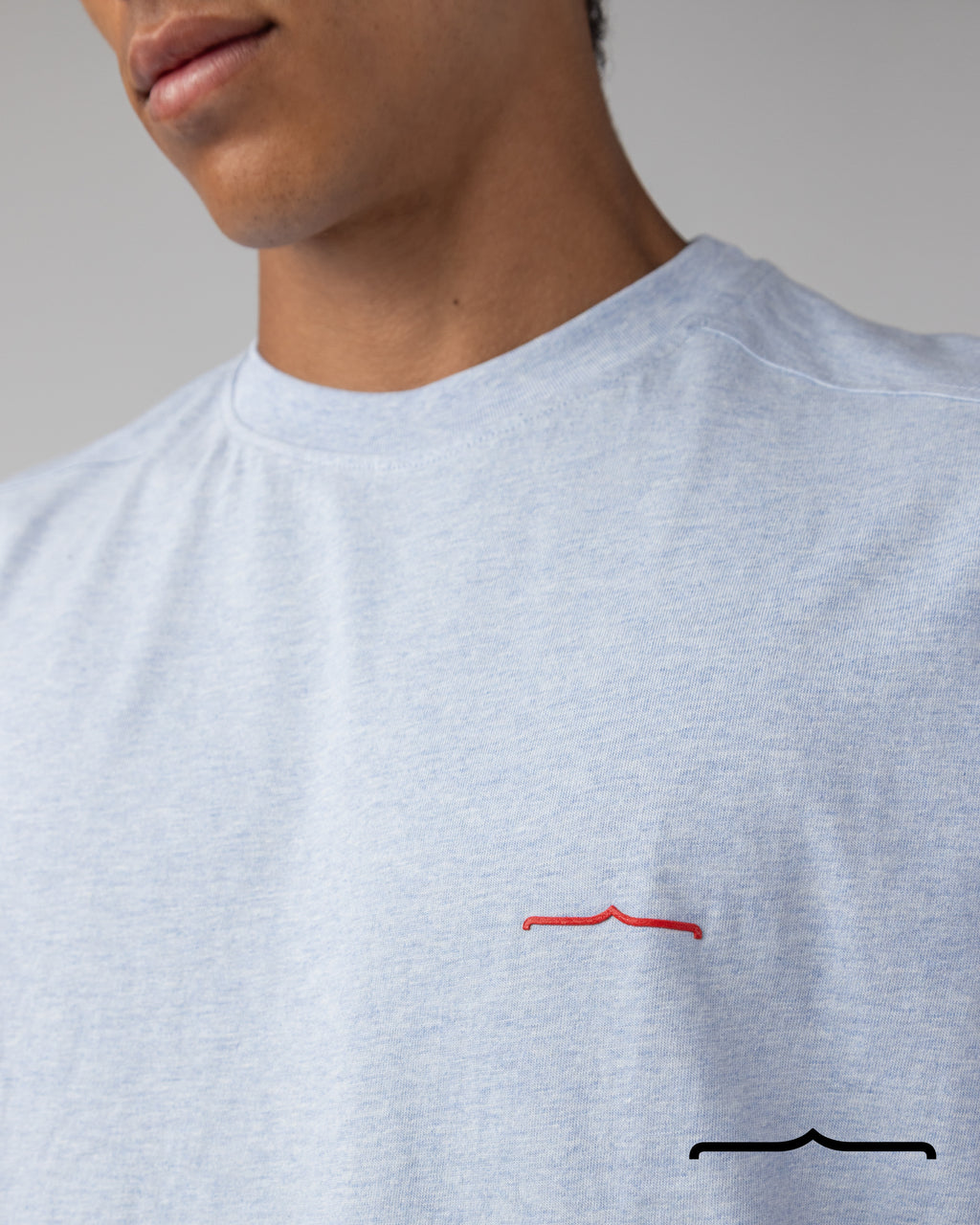 Chenille T-shirt in Baby Blue