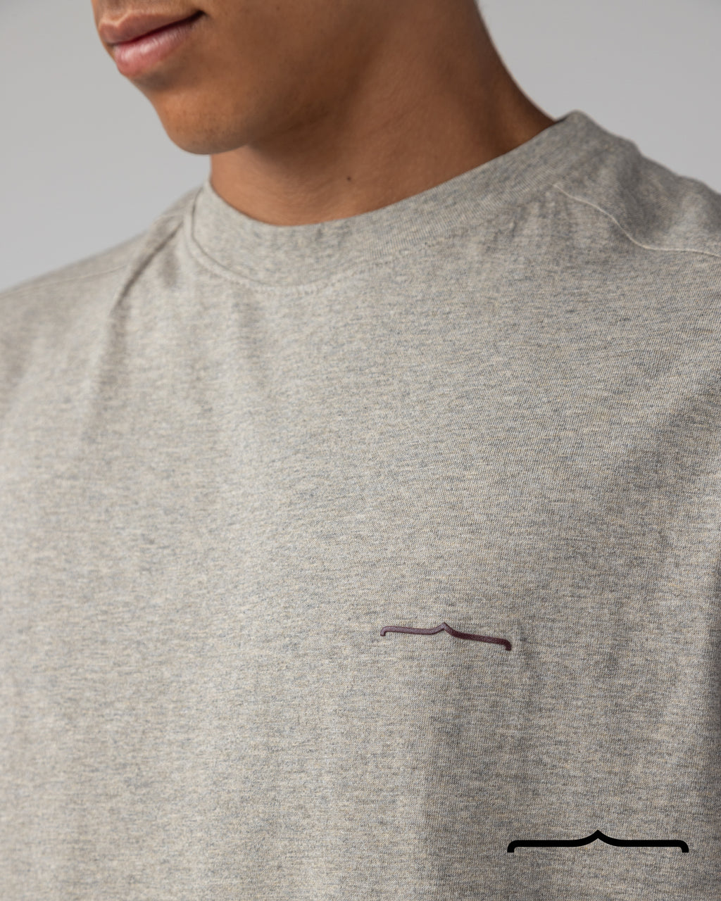 Chenille T-shirt in Greyish