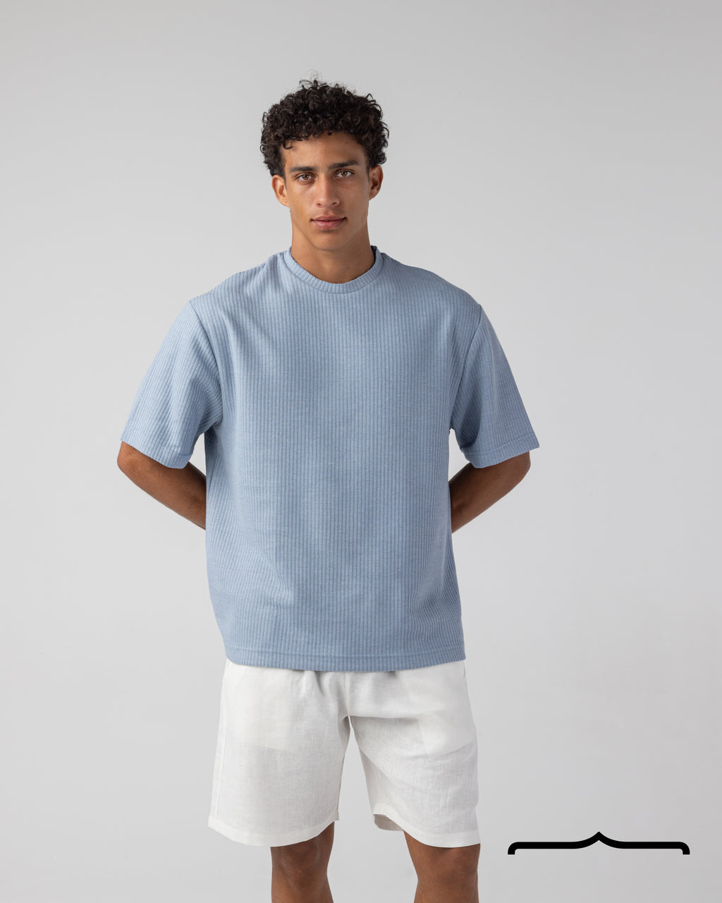 Textured Oversize Tee Volume 2 in Baby Blue