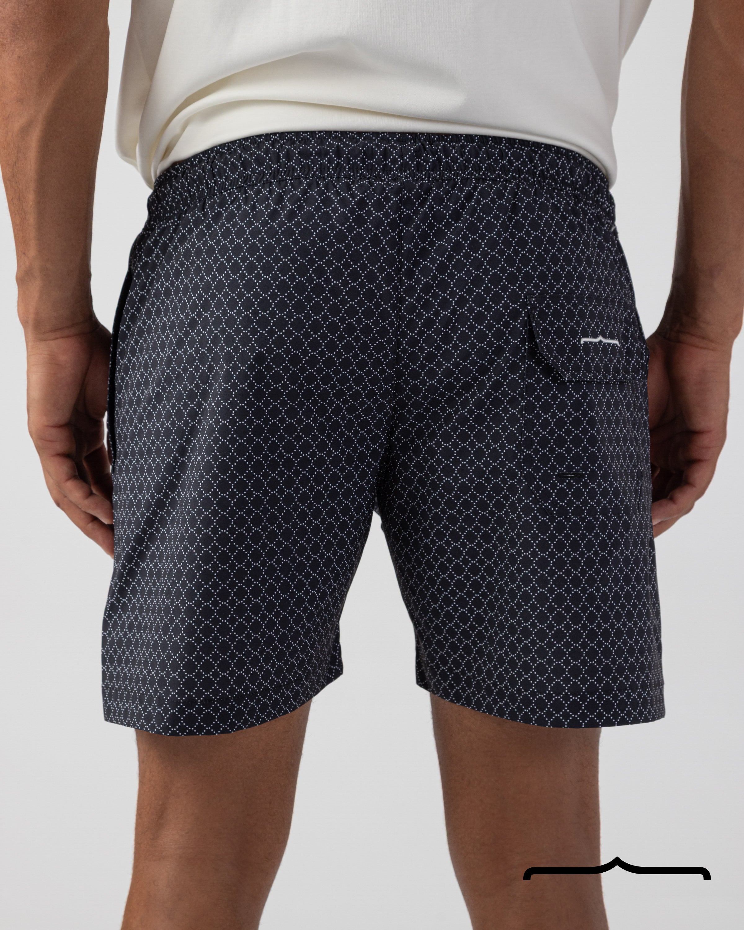 Mosaic  Swim Shorts in Black