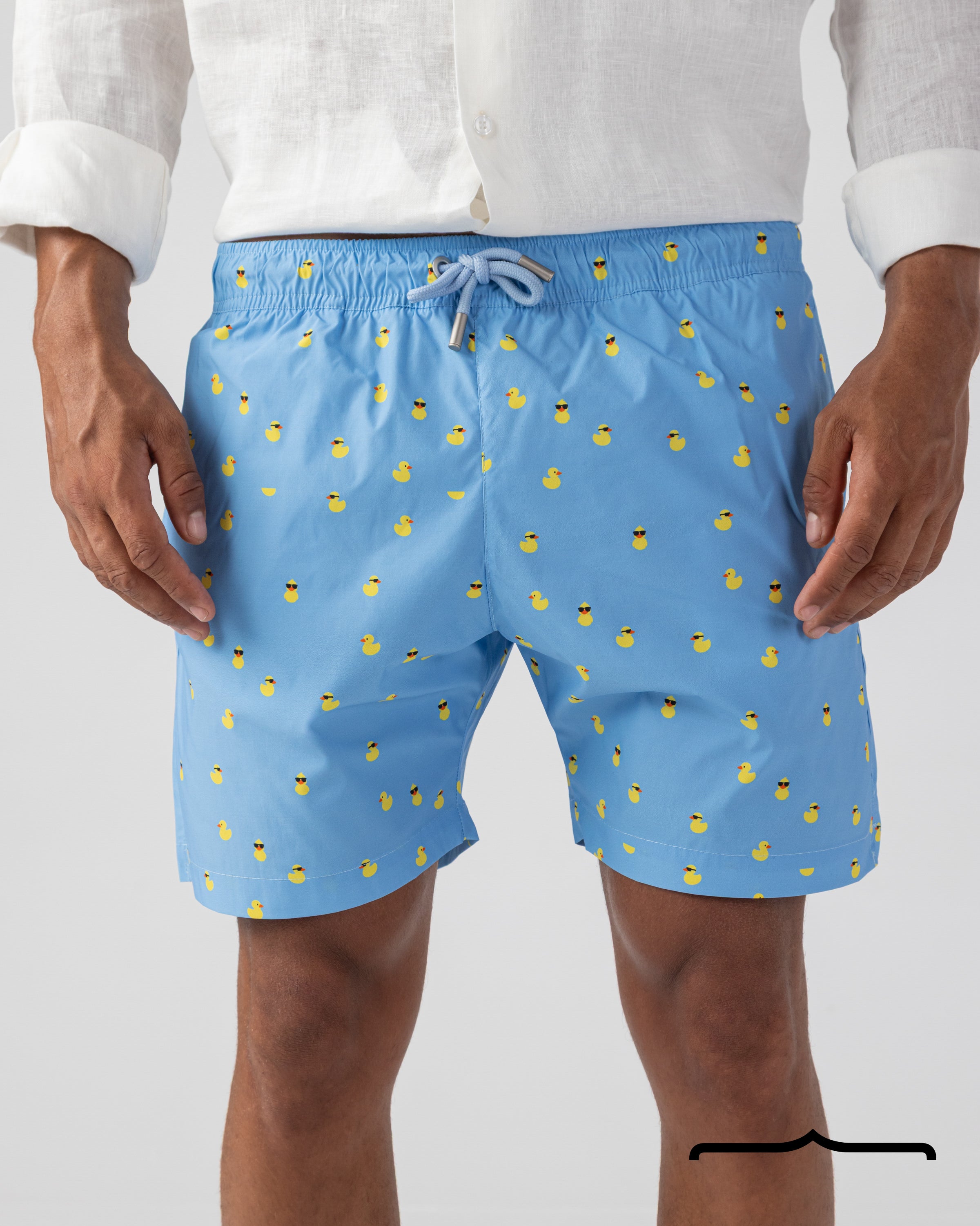 Floating Ducks Swim Shorts in Blue
