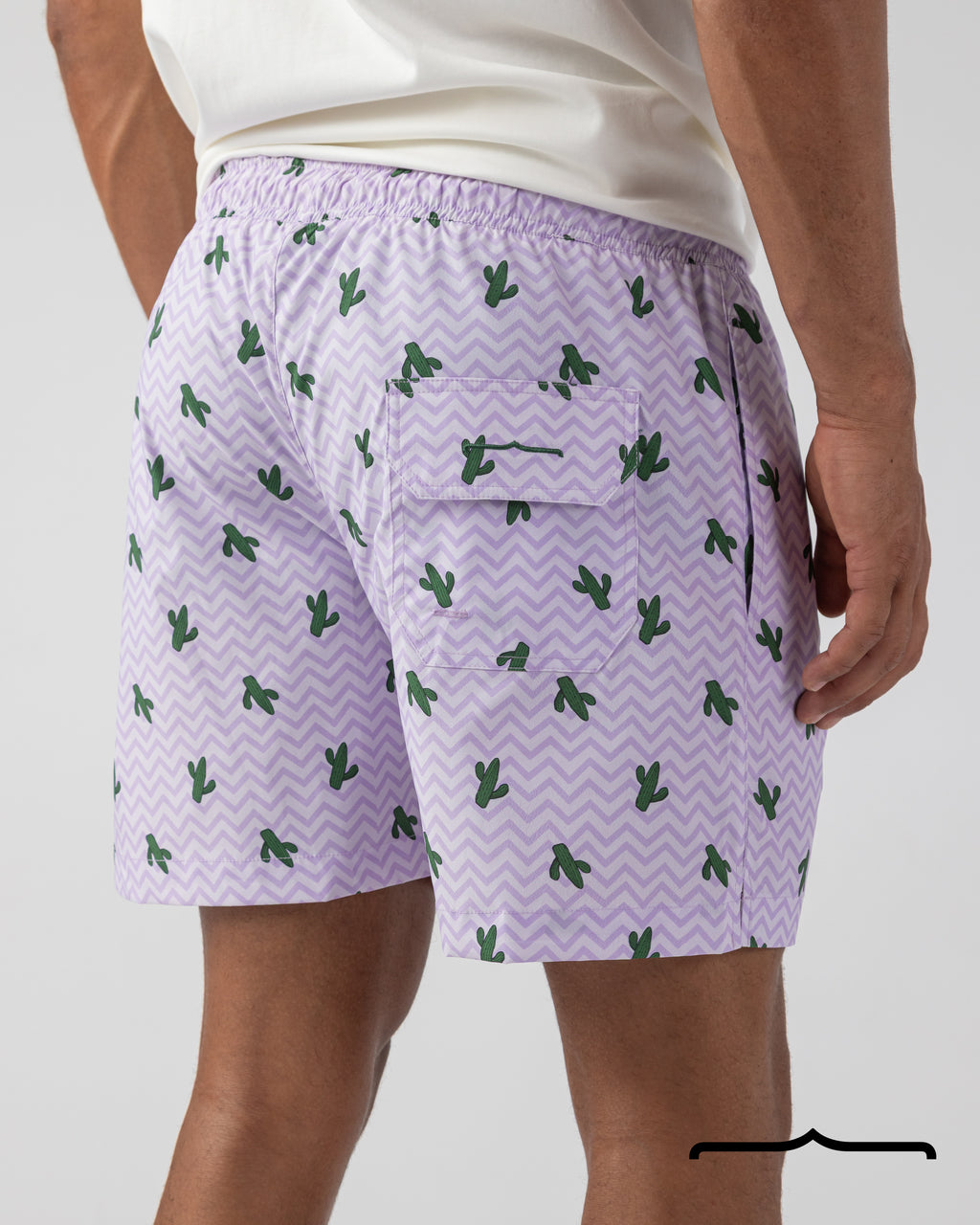Cactus Swim Shorts in Purple