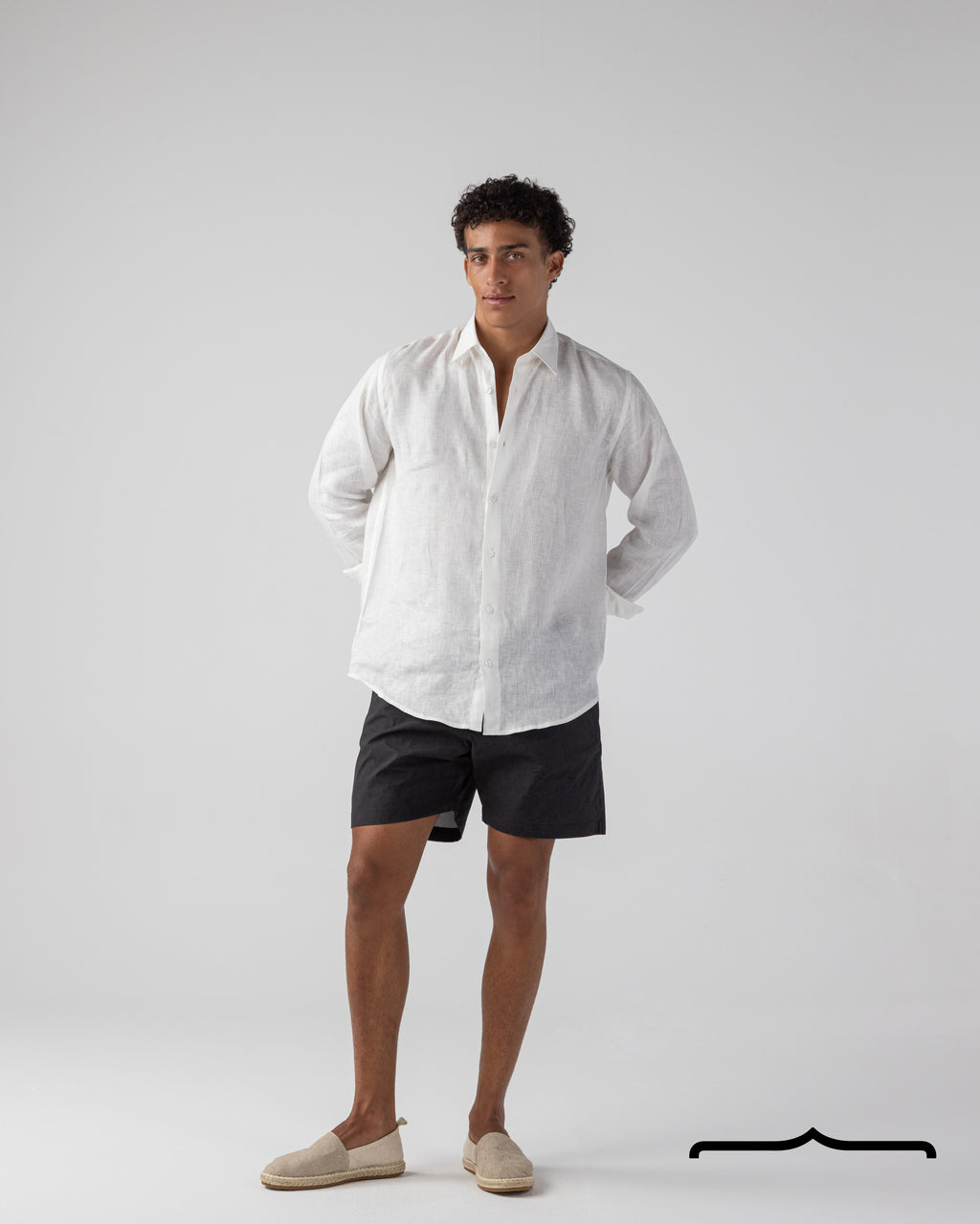 Damask Paisley Swim Shorts in Chocolate Brown
