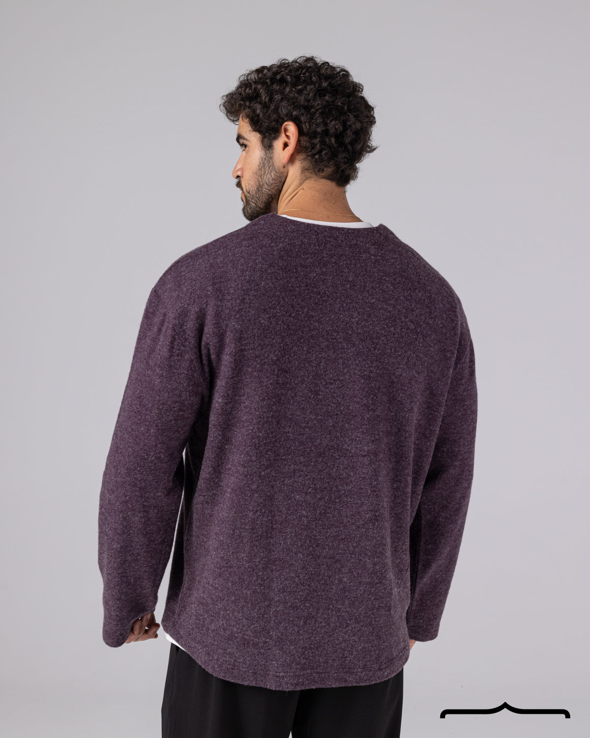 Brushed Pullover in Dark Purple