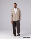 Open Chest Cardigan in Beige
