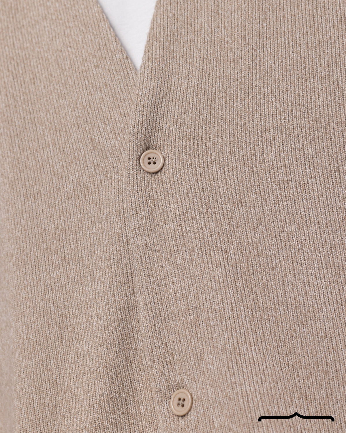 Open Chest Cardigan in Beige