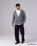 Open Chest Cardigan in Dark Grey
