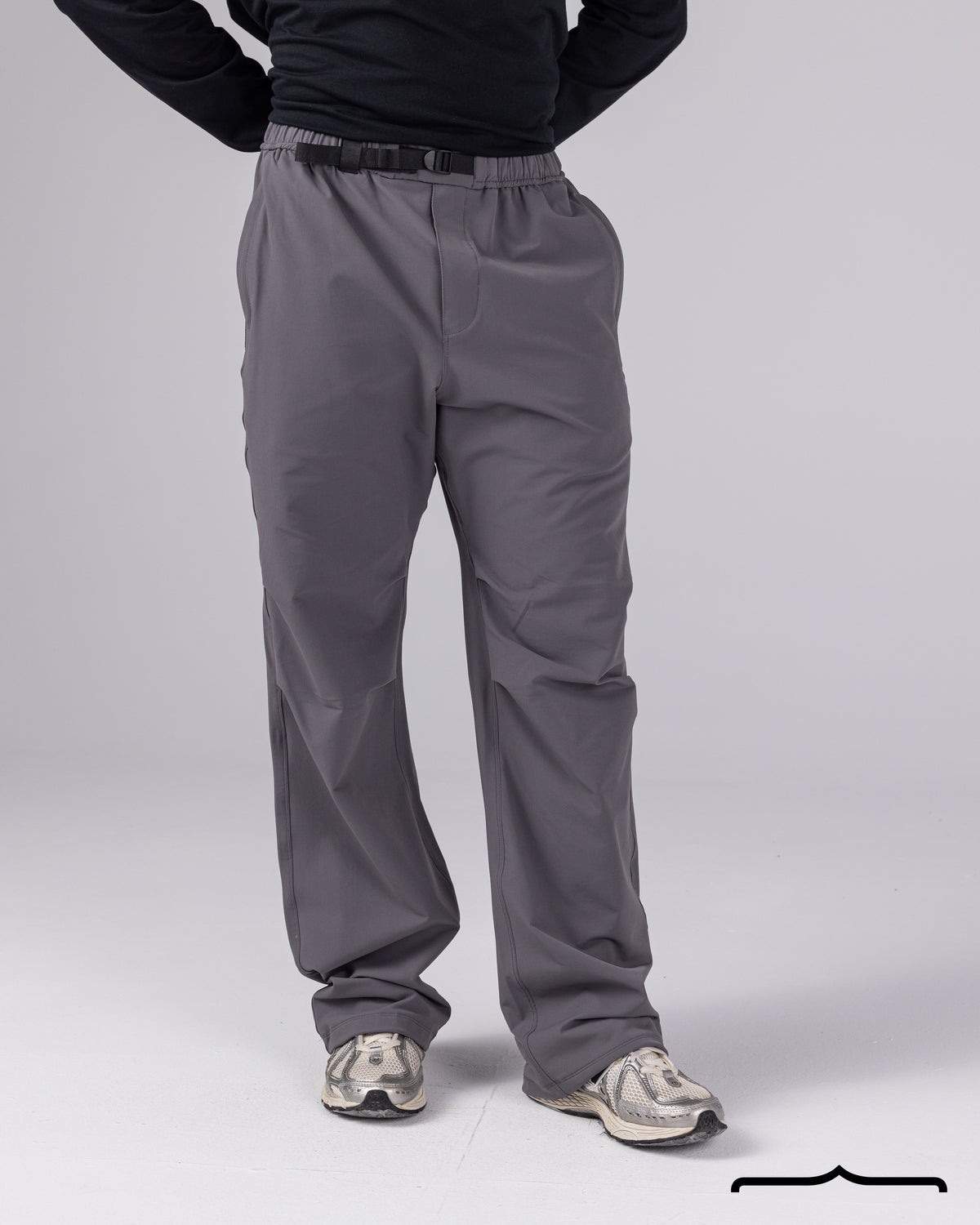 Belted Pants in Grey