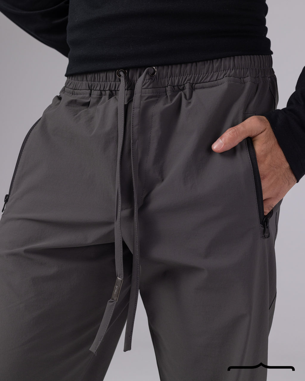 Side Zipper Pants in Grey