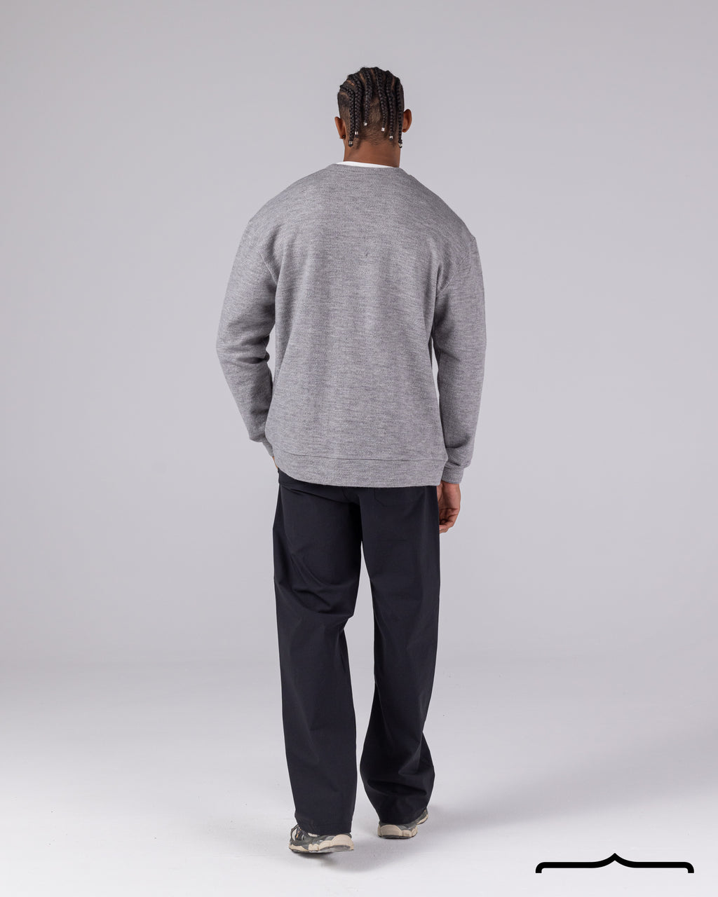 Double Zipper Cardigan in Light Grey