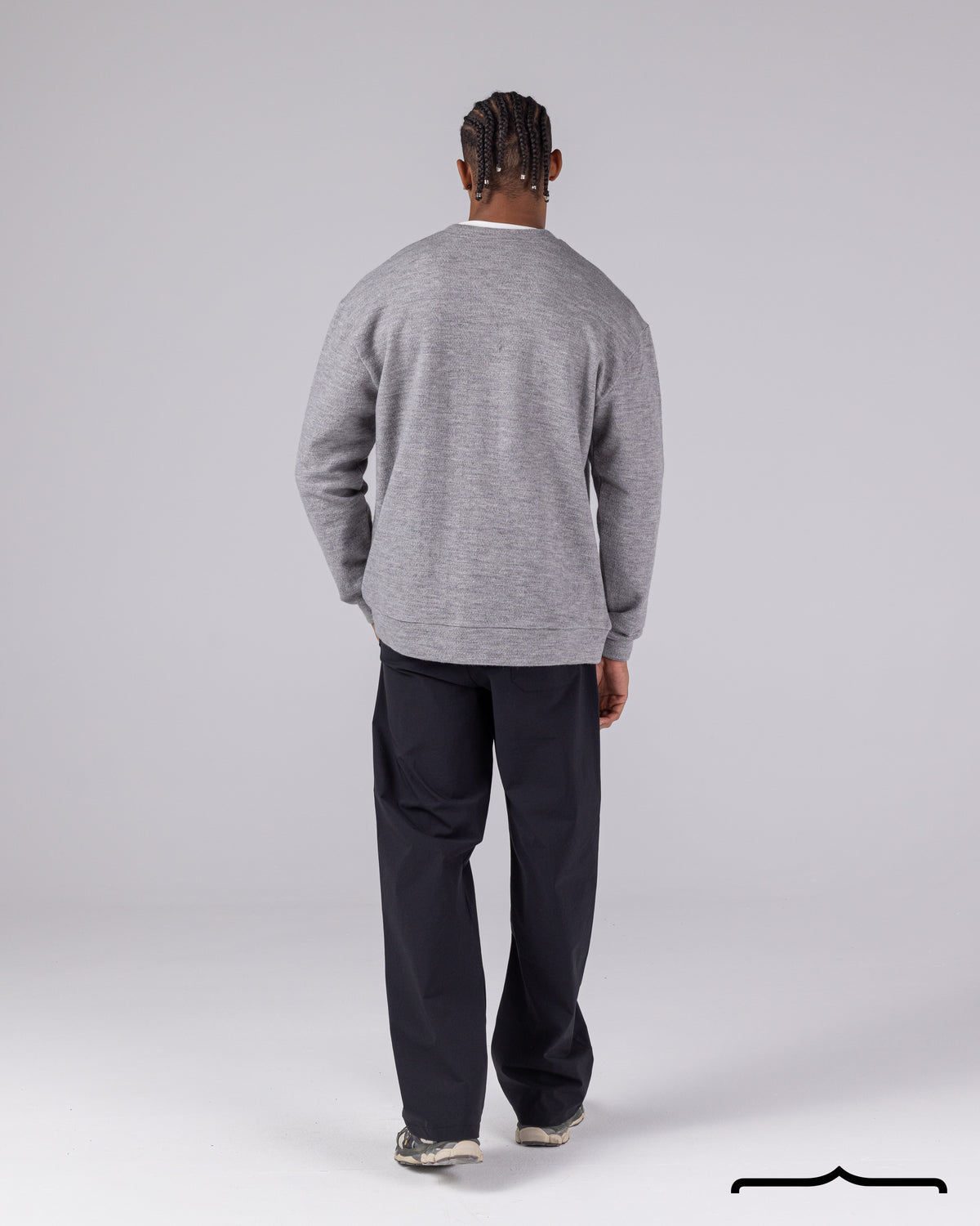 Double Zipper Cardigan in Light Grey