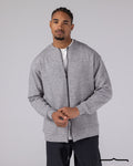 Double Zipper Cardigan in Light Grey