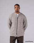 Double Zipper Cardigan in Beige