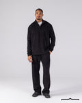 Textured Sweatshirt Set in Black