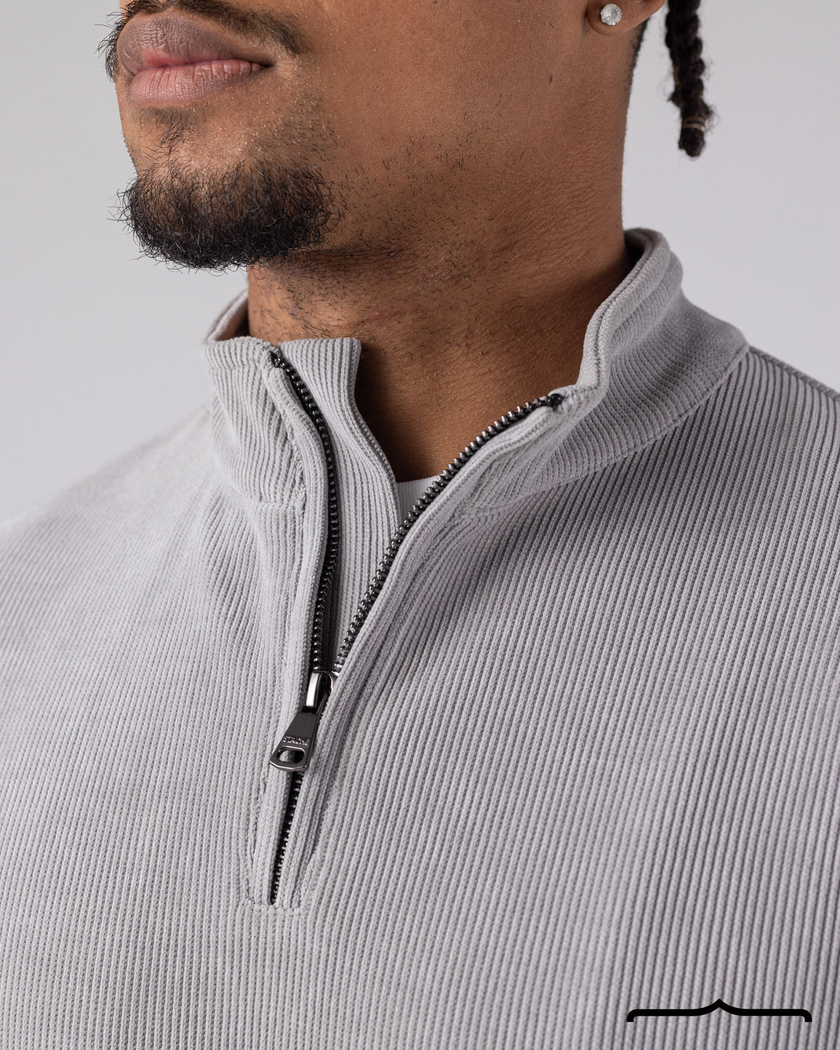 Textured Sweatshirt Set in Light Grey