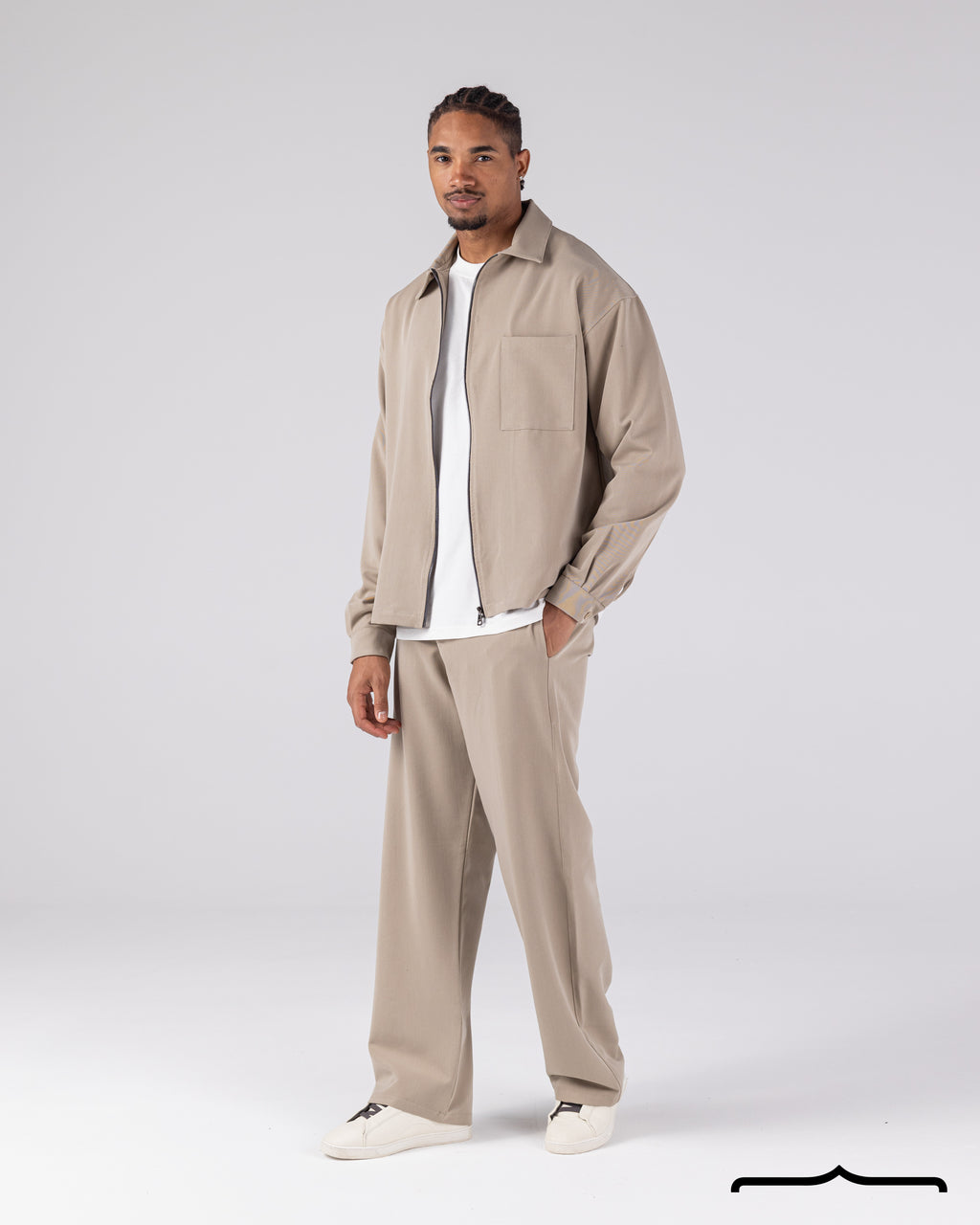 Signature Shacket in Beige