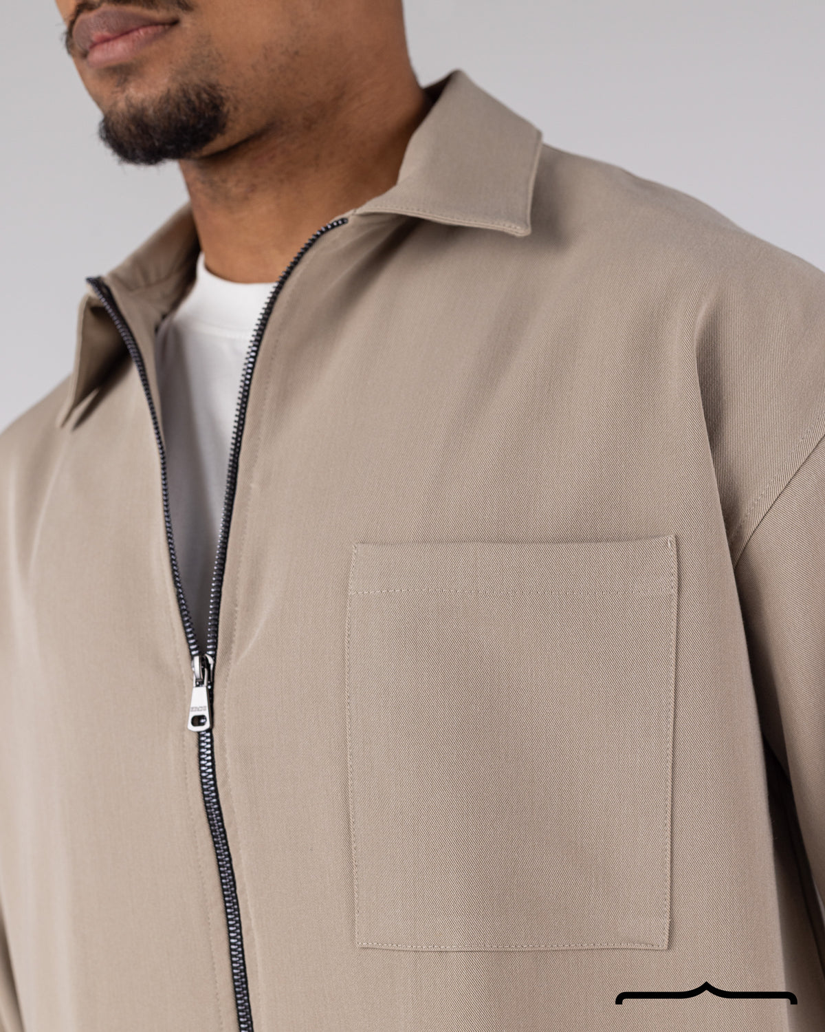 Signature Shacket in Beige