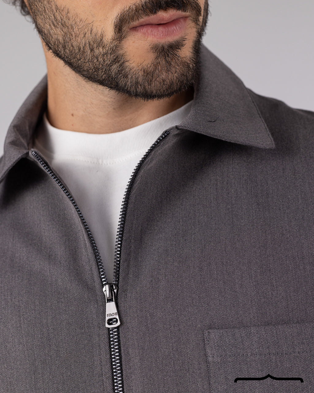 Signature Shacket in Grey