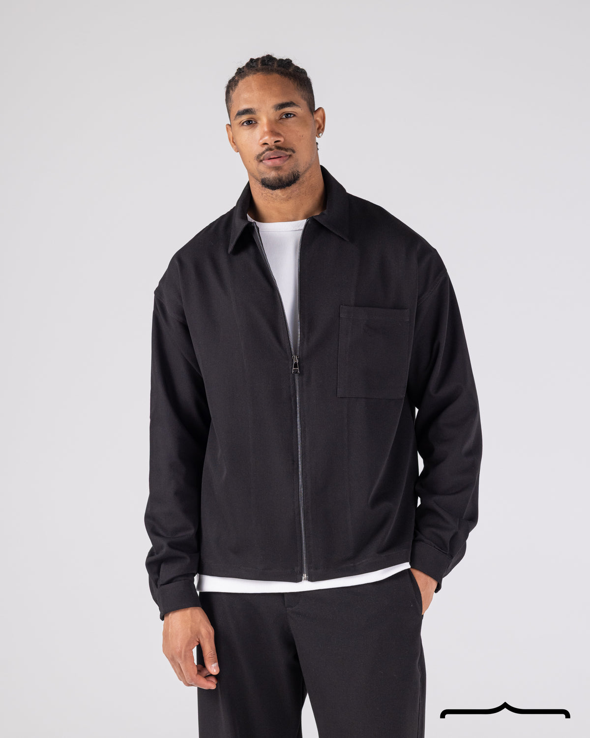 Signature Shacket in Black