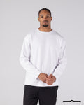 Long Sleeve Ribbed T-shirt in white