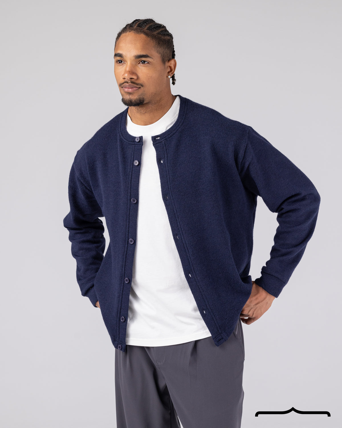 Cardigan with Buttons Volume 2 in Navy