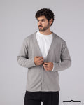 Open Chest Cardigan in Light Grey