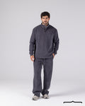 Textured Sweatshirt Set in Dark Grey